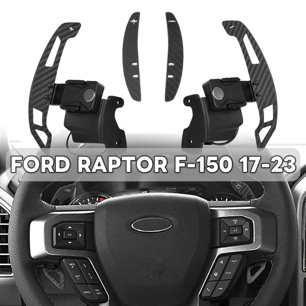 

Car Steering wheel Magnetic Carbon Fiber Paddle Shifters Extender For Ford Raptor F-150 2017-2023 Auto Parts Car accessories