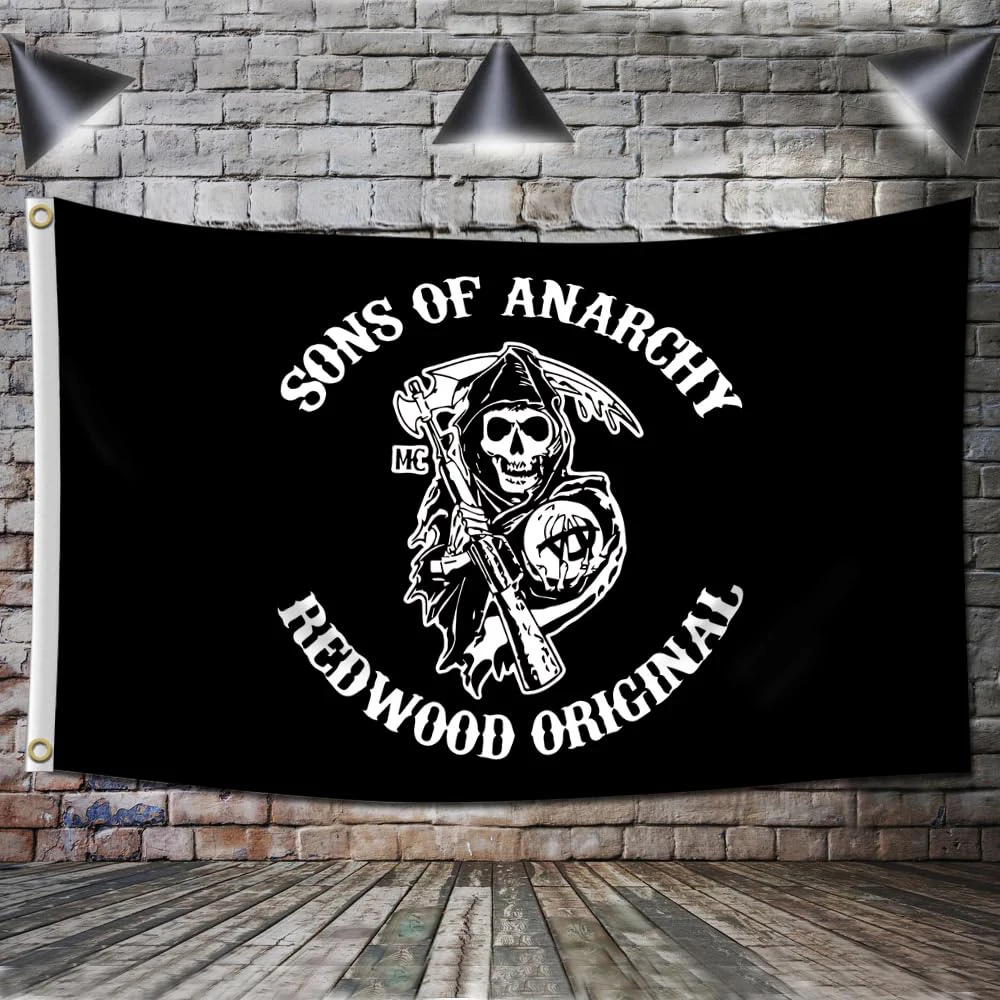FLAGLINK  90x150 CM Sons of Anarchy Flag For Decoration