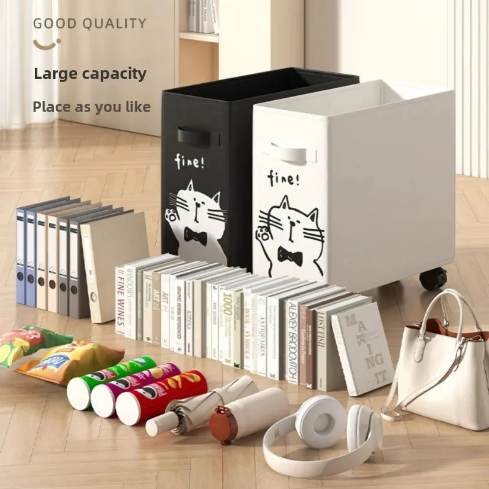 

40cm Folding Storage Basket Office Under Desk Utility Cart Large Capacity Storage Box For Clothes Snack Toy Office Organizer Box