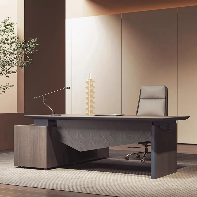 Simple office single boss, modern high-end bar manager in charge of CEO desk