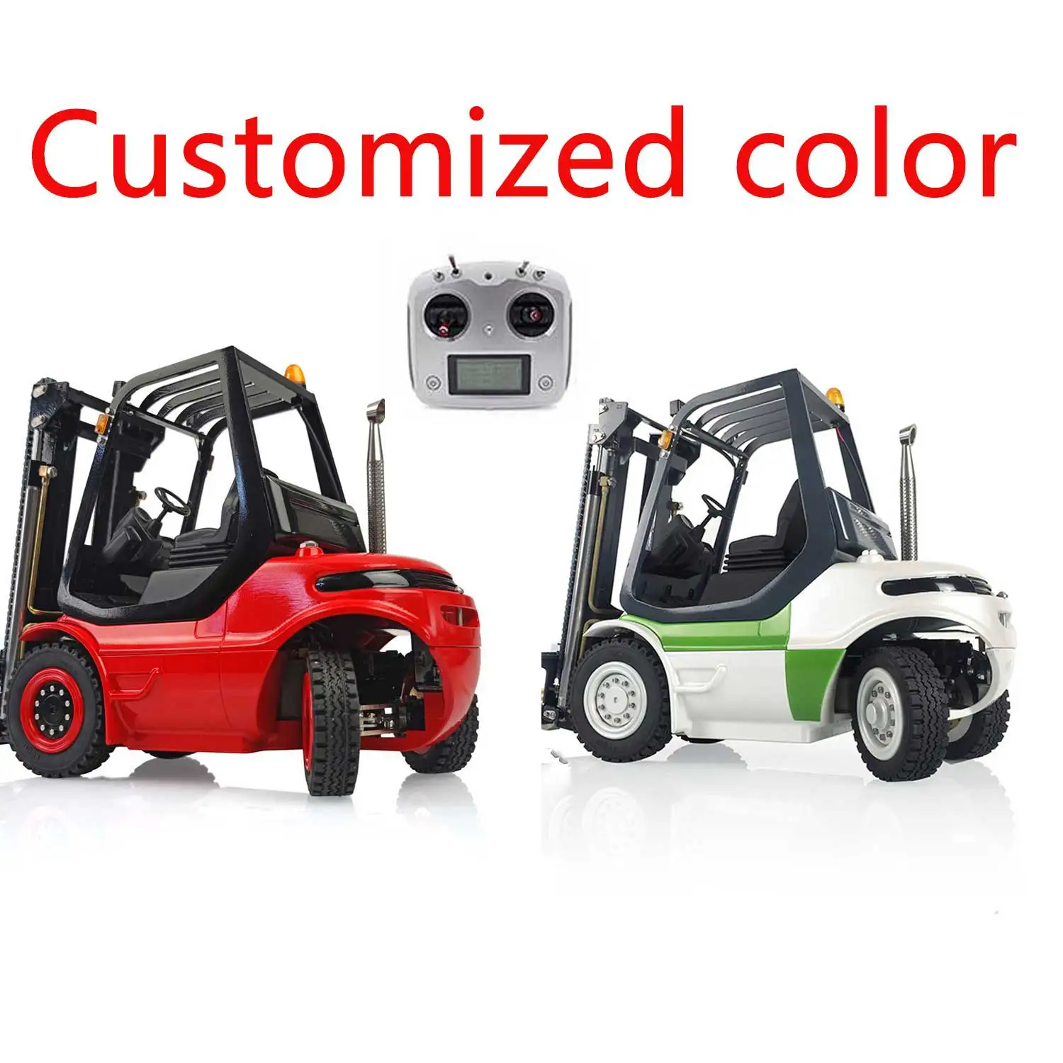 Lesu Model 1/14 Rc Forklift Truck Painted Hydraulic RC Car For Adults Esc Radio Receiver Motor TOUCAN DIY Painted Toys