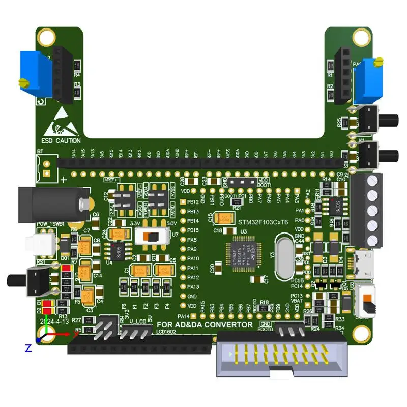 STM32 Data Acquisition Card 24 Bit ADC 32 Bit Thermocouple Weighing RTD PT100 Strain Gauge