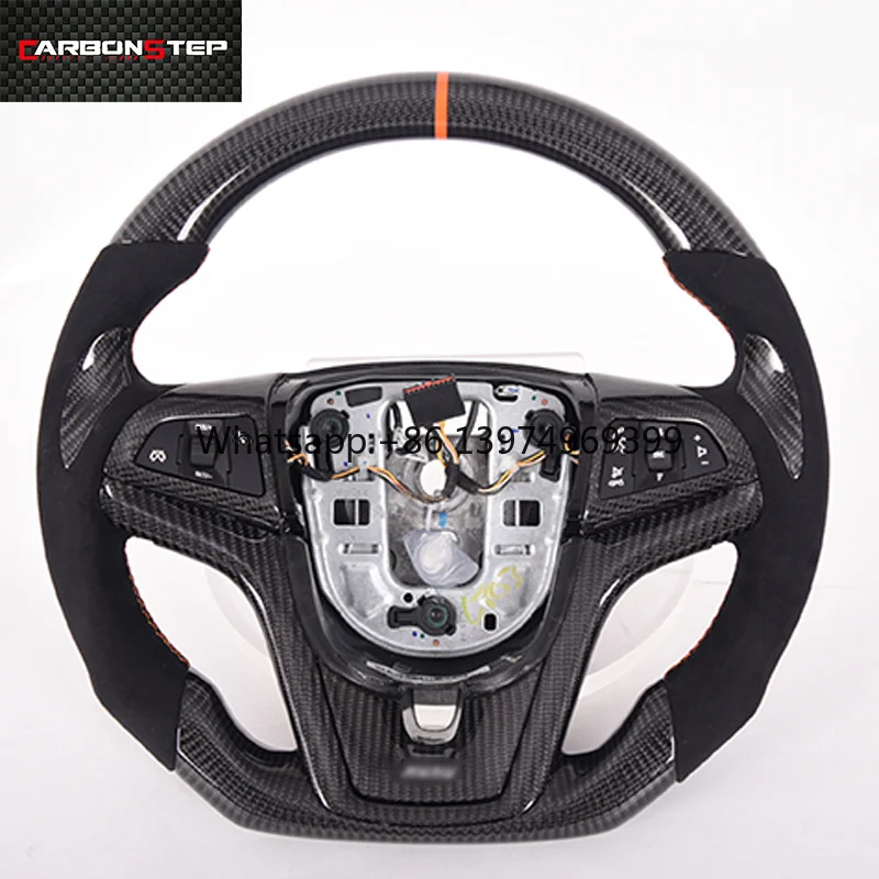 2022 Hot Selling Factory Price Glossy Carbon Fiber Steering Wheel With Position Line for Chevrolet