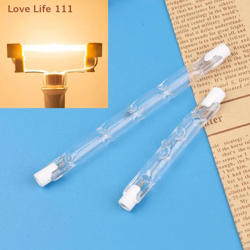 Bombilla halógena tipo J de 1 pieza 360 °   Bombilla lineal halógena del ángulo R7S del haz para las luces de la construcción del gabinete de techo y escritorio