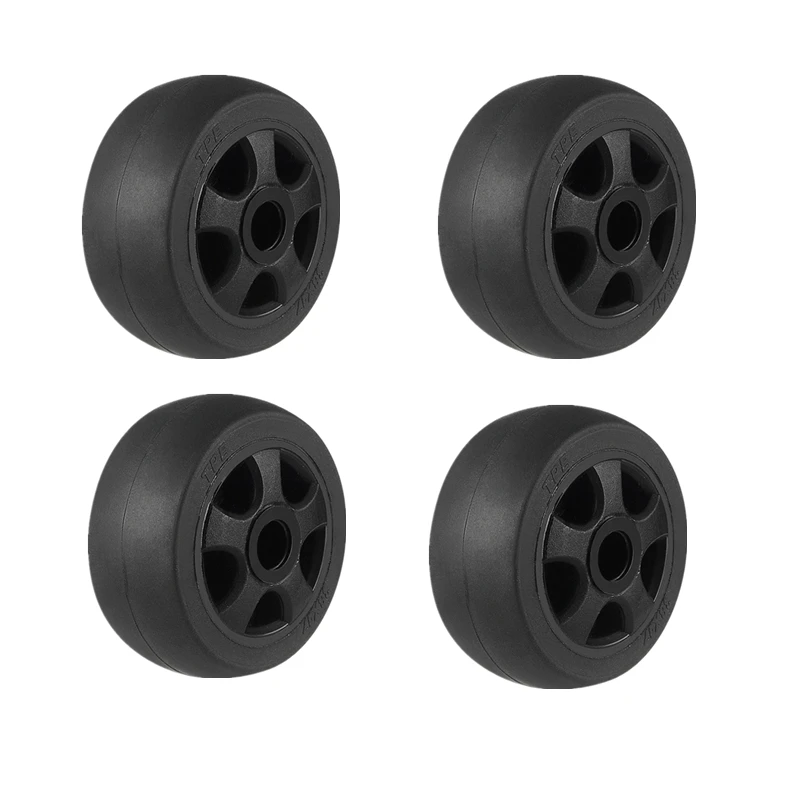 4 Pcs/Lot 1//1.5/2 Inch Black Elastic Soft Rubber Pulley Toy Stroller Electrical Furniture Audio Single Wheel Accessories