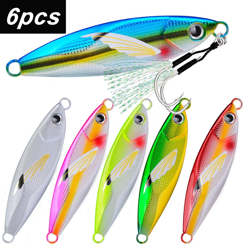 6Pcs Metal Jig Vib …