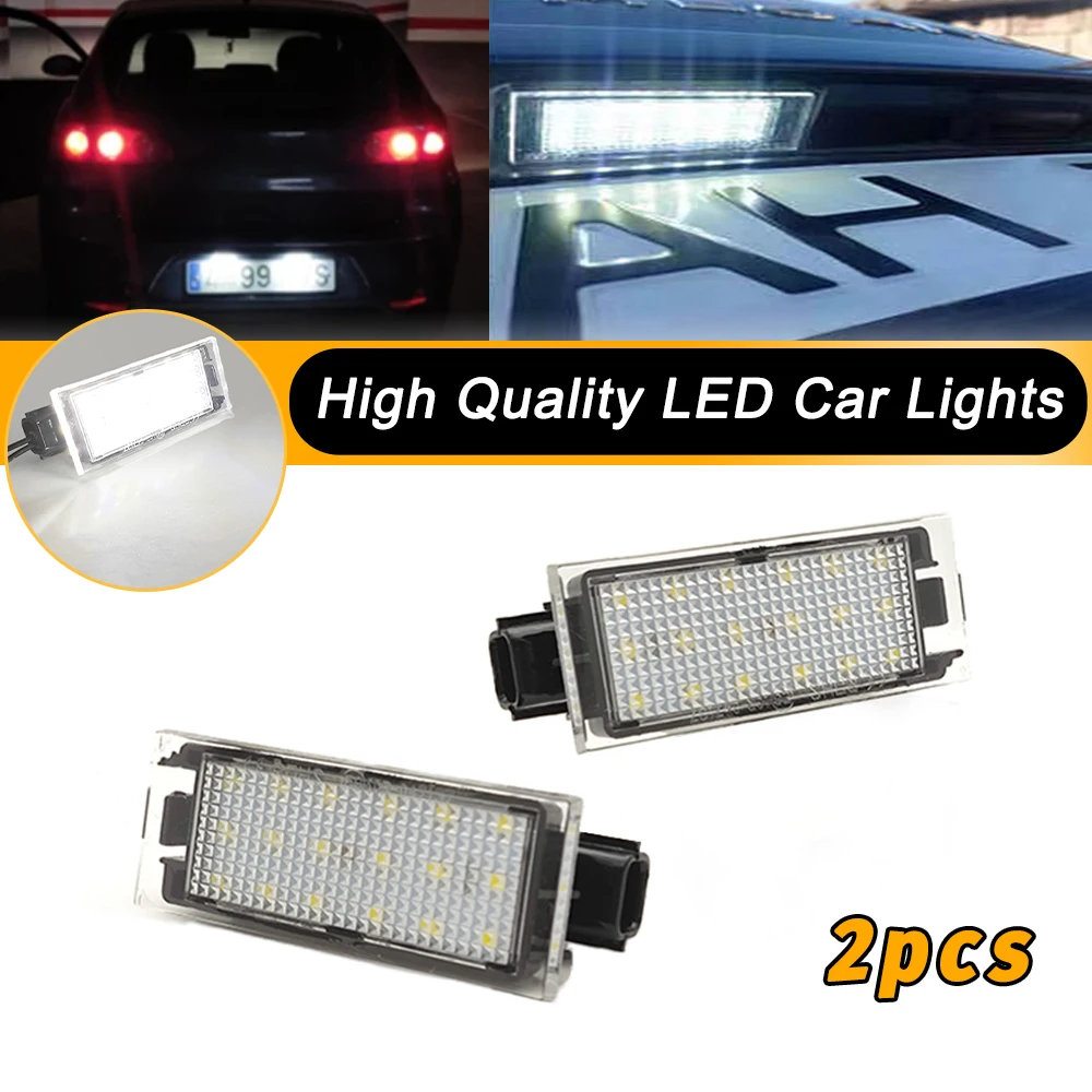 2pcs LED Number Plate Light for Renault Clio Laguna 2 Megane 3 Twingo Master Vel Satis Wind Trafic Twizy License Plate Light