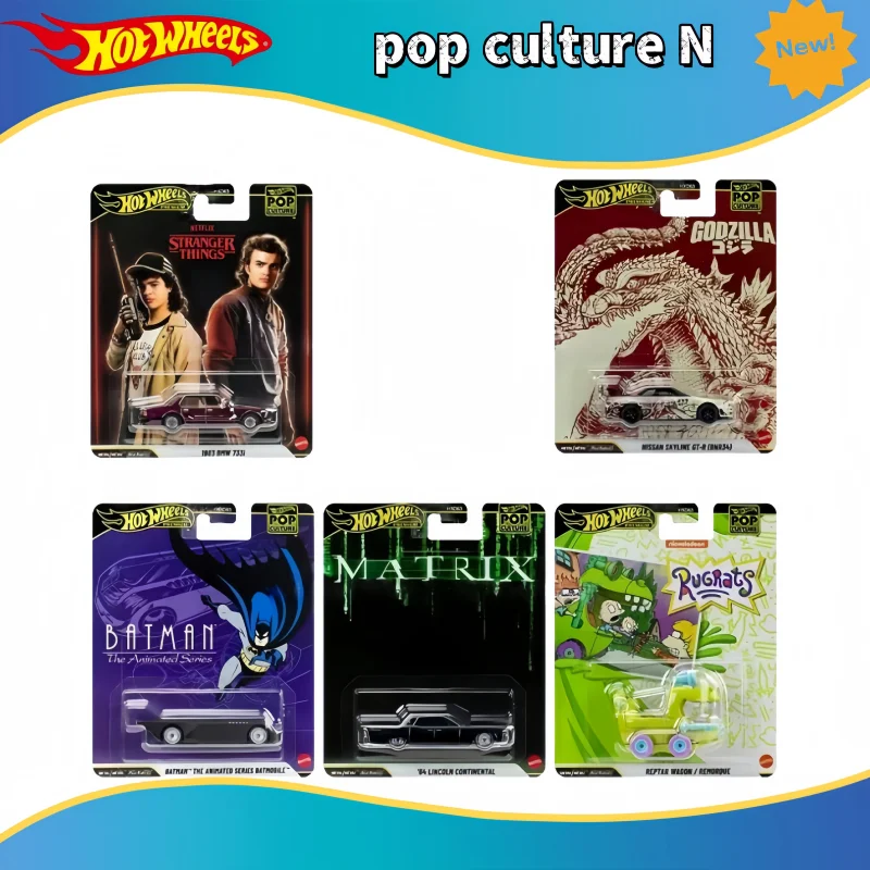 

2000 Hot Wheels, развлекательная культура, серия 1/64, Nissan Skyline Stranger Things, BMW Lincoln, литые модели автомобилей из сплава, подарки для мальчиков