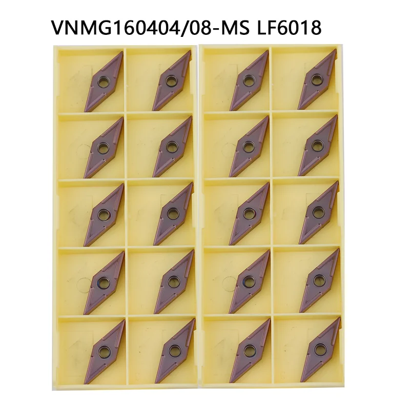 

10PCS VNMG160404 VNMG160408 HS MS LF6018 LF6118 DESKAR CNC Lathe Metal Cutter Turning Tool VNMG 160404 Blade for Stainless Steel