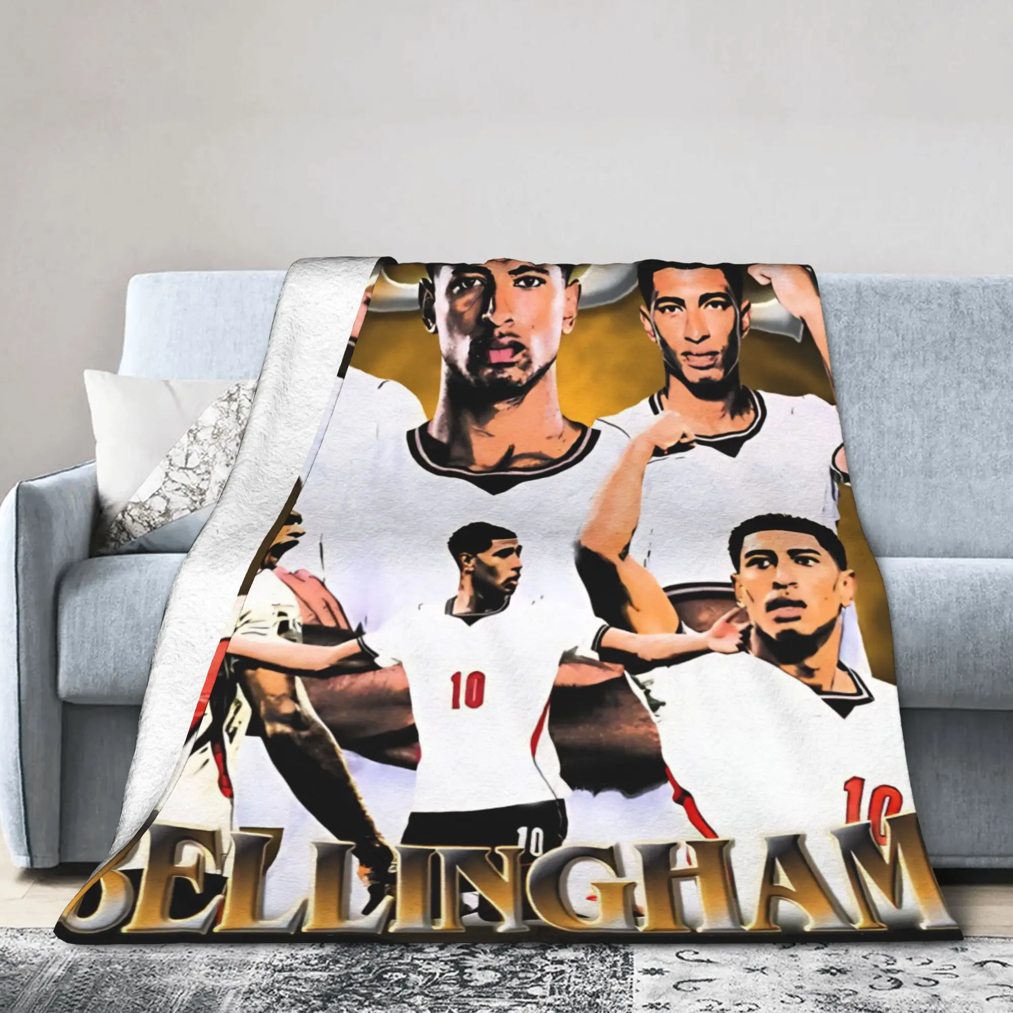 Bellinghams England Football Blanket  Flannel Throw Blankets Bed Sofa Decoration Lightweight Bedspreads