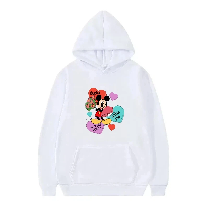 Damskie szare bluzy z kapturem z nadrukiem Myszki Miki Disneya, wiosenne, polarowe, z motywem kreskówkowym, tanie bluzy damskie, męskie bluzy dresowe