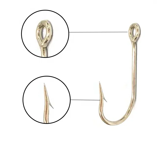 Factory Wholesale 2330 1#-24# Mustad High Carbon Stainless Steel Hooks with Barbs Fishing Hooks