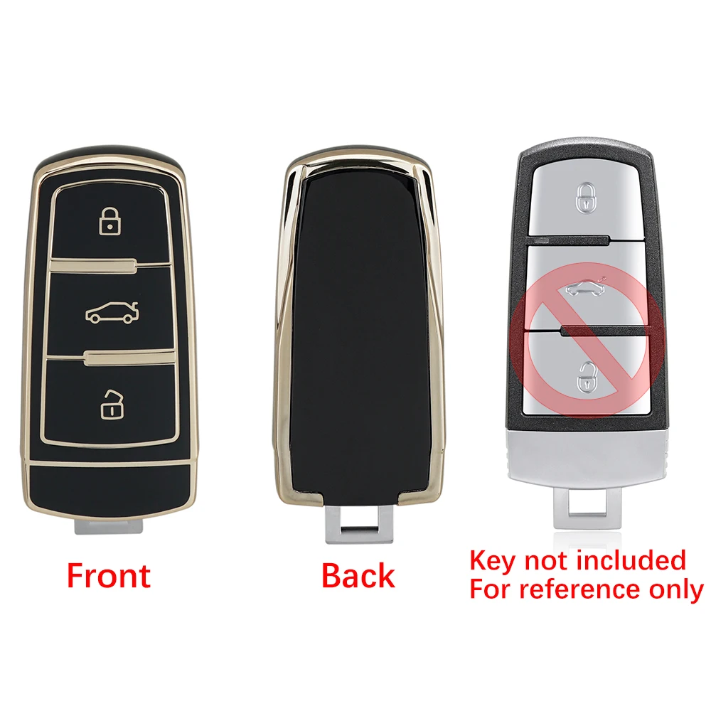 OHMSEN 3-knops vervangende auto-afstandsbediening sleutelhulsel voor VW Volkswagen Passat B6 B7 3C Magotan C 3C0959752BA 434MHz
