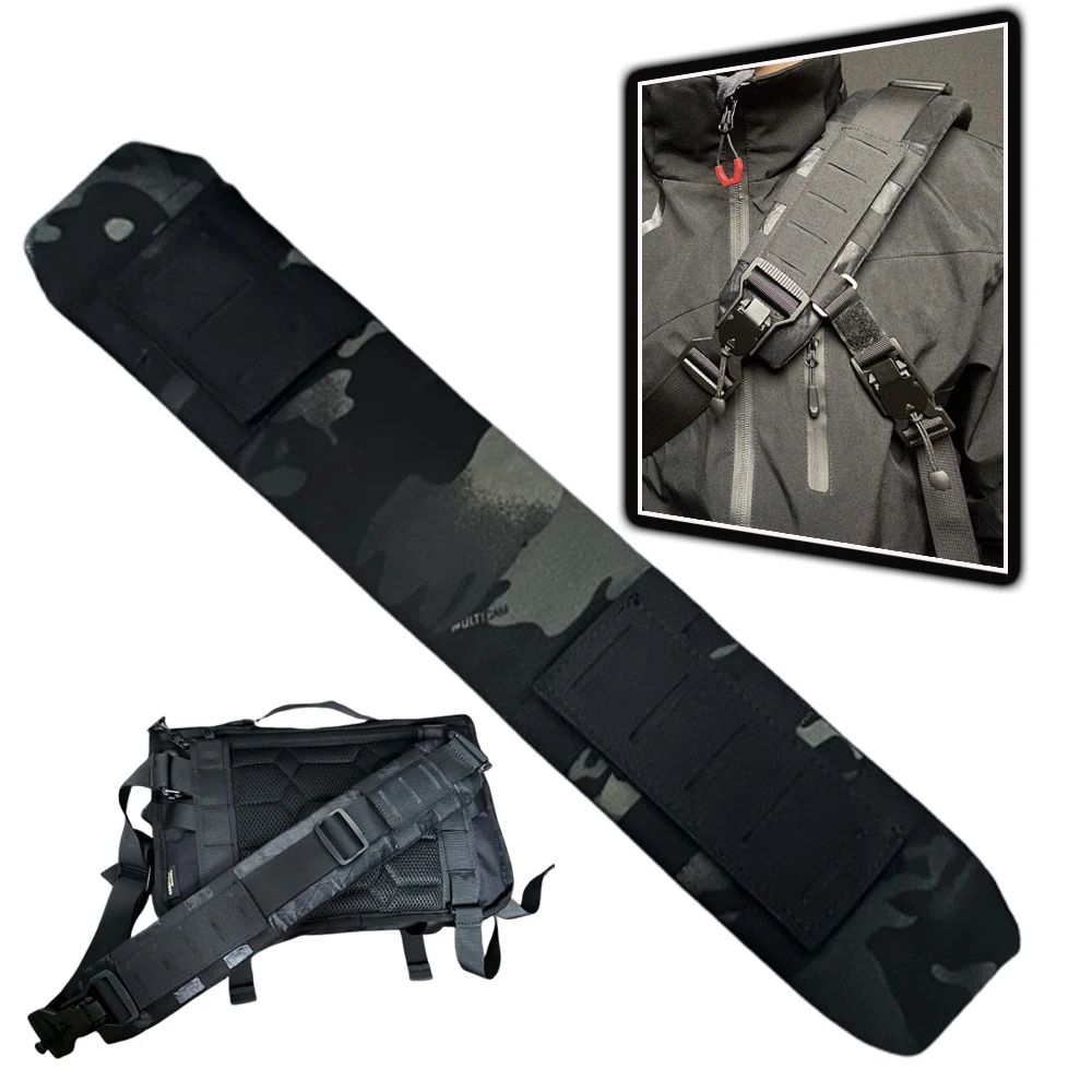 

Tactical Padded Shoulder Straps Breathable Non-Slip Universal Decompression Shoulder Straps MOLLE Auxiliary Straps for Shooting