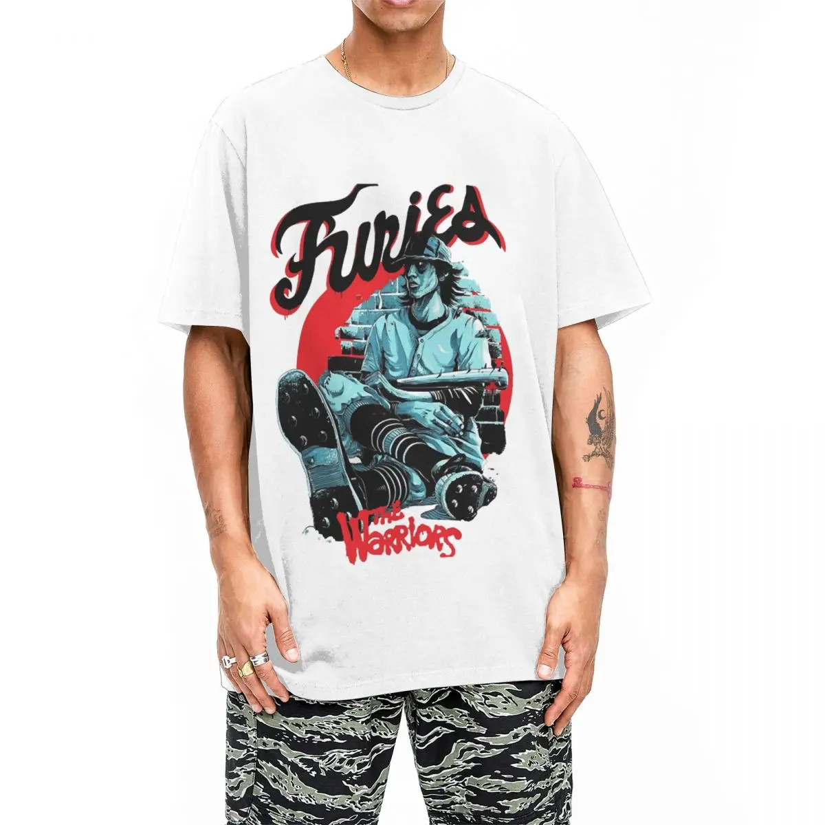 Мужские футболки с надписью The Warriorsed, хлопковая одежда для бейсбола, Винтажная футболка с коротким рукавом, футболка с круглым вырезом в стиле Харадзюку, Новое поступление