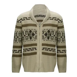 Takerlama Jeffrey Lebowski Sweater Zip Up Coat The Dude Costume Cosplay The Big Lebowski Men Jacket Halloween Christmas Outfits