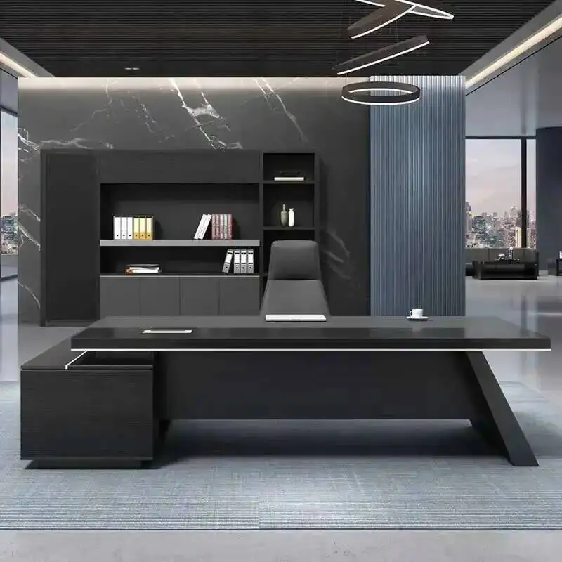 

Офисный стол, деревянный минималистичный современный конференц-черный элитный офисный стол для хранения, секретарша, офисная мебель Mesa De Escritorio