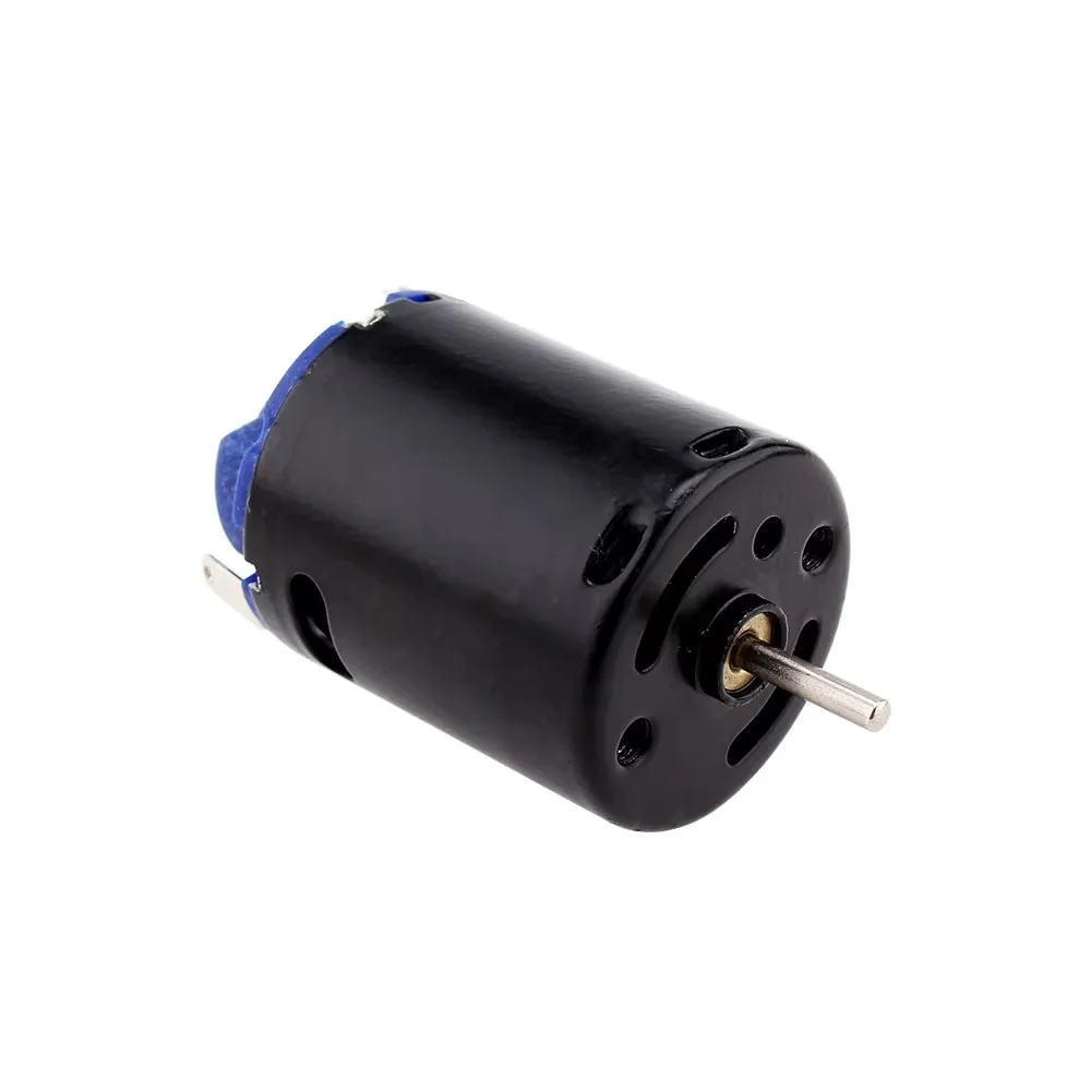 Black 370 High-Speed Model Car Racing Deceleration Motor with Replaceable Carbon Brush Structure DC 12V 6V 7.4V