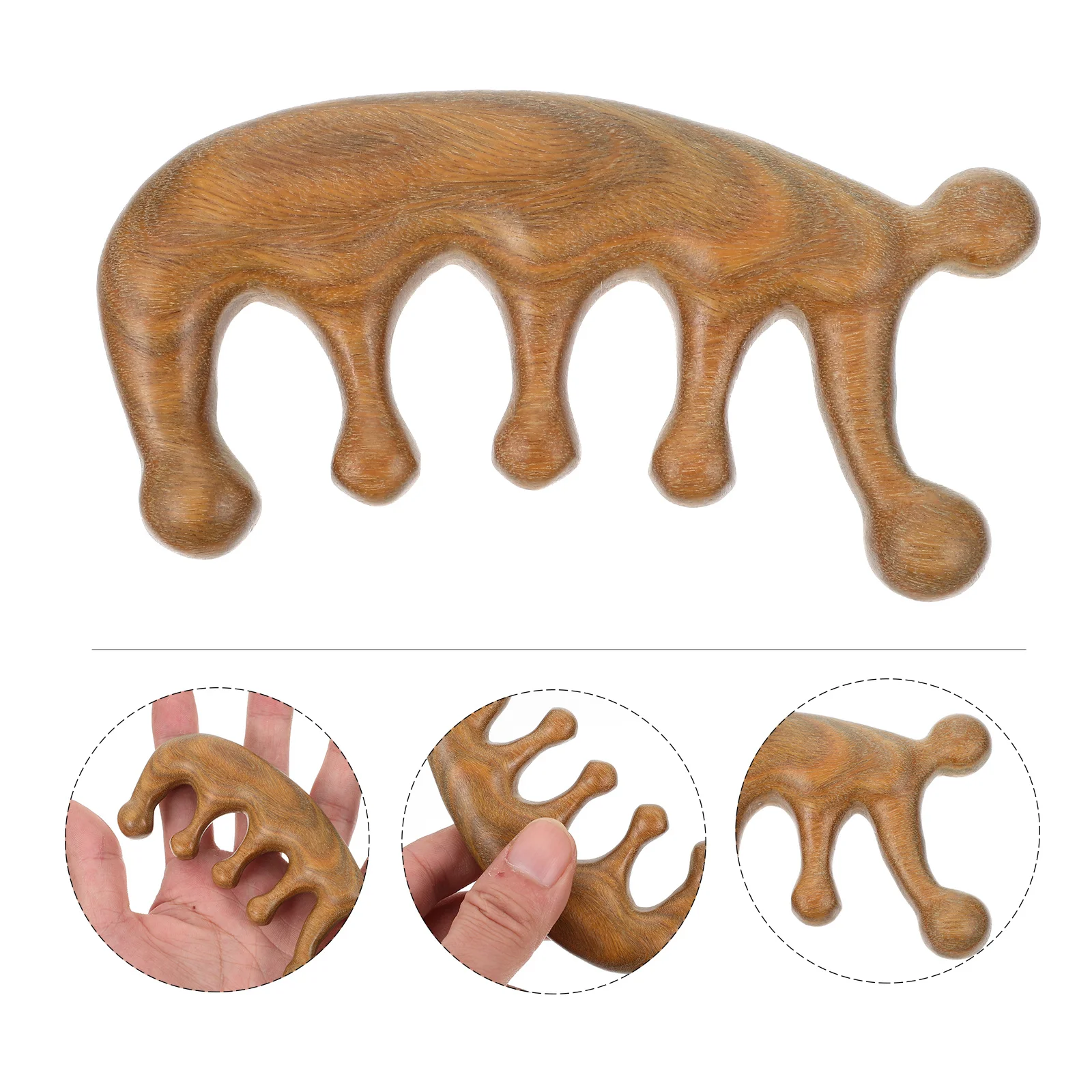 

Wooden Massage Comb Wide Tooth Smooth Scalp Massager for Home Travel Portable Anti-Static Hair Care Comfortable Scalp Massaging