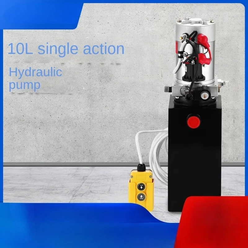 10L truck hydraulic pump 10 quart iron box single acting hydraulic pump 12VDC control hydraulic system equipment