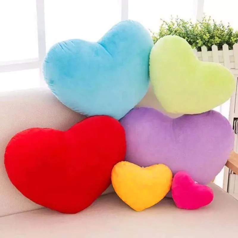 

1PC Soft Heart Shape Pillow Lover Decor Pillow Living Room Bedroom Decorative Throw Pillow Cotton Valentines Day Gift