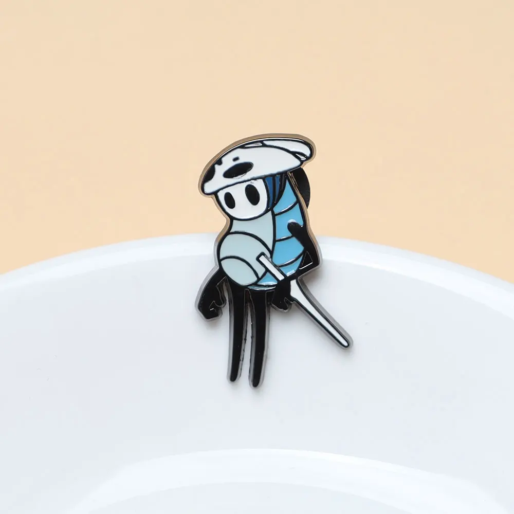 7pcs Hollow Knight Enamel Brooch Cool Character Pins Backpacks Clothing Hats Lapel Badges Fashion Jewelry Accessories Fans Gifts