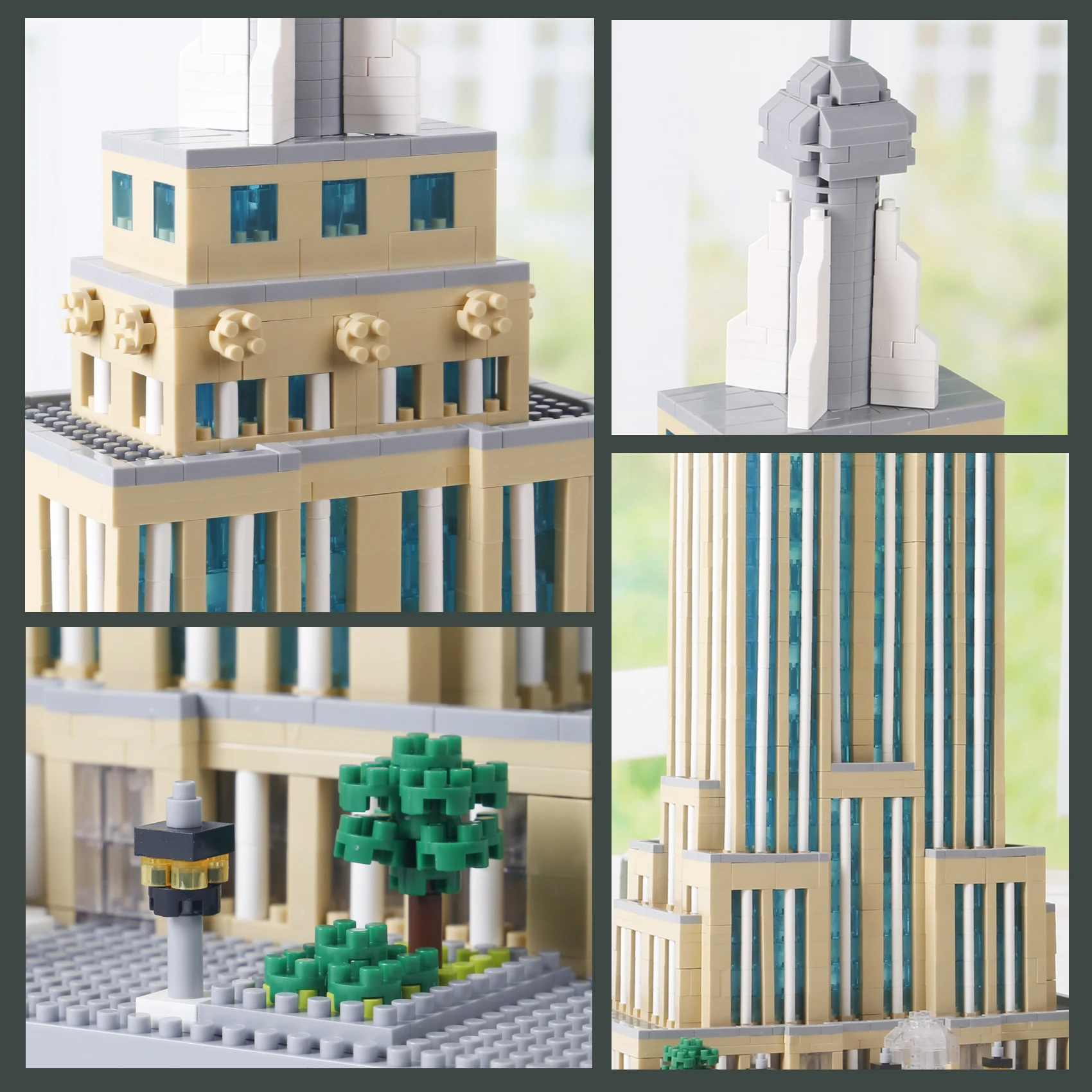 3800 ELEMENTÓW KLOCKI MIASTO EPOKA KONSTRUKCJI BUDOWLA IMPERIUM STATE BUILDING ZNAKOWY OBIEKT ARCHITEKTURY ZESTAW MIKRO KLOCKÓW ZABAWKA PREZENT DLA DZIECI