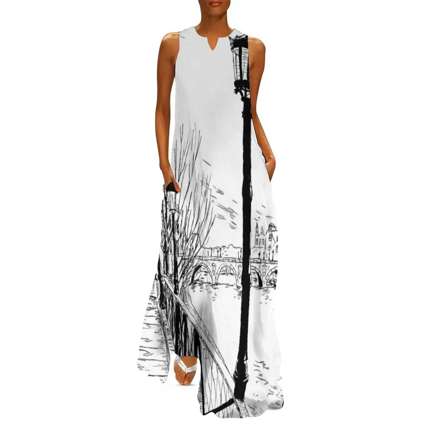 

La Seine Long Dress women formal occasion dresses elegant guest wedding dress Summer skirt summer dress