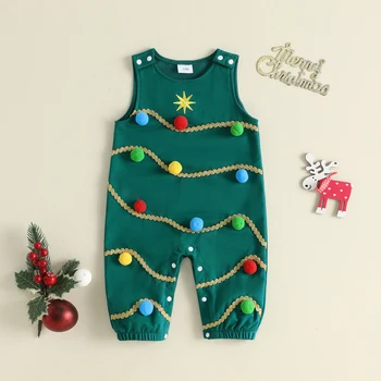 : Christmas Tree Baby Romper 1