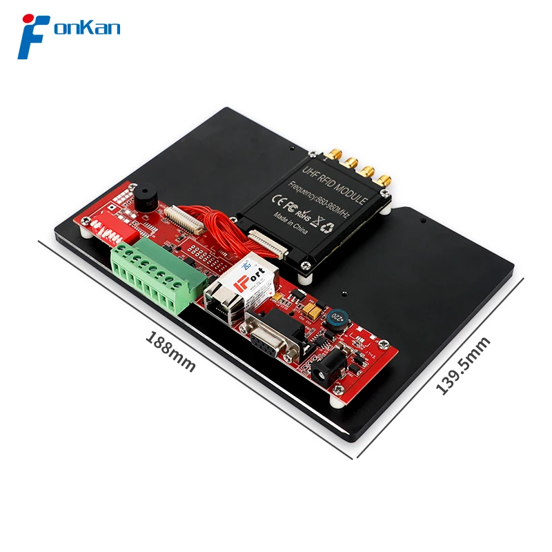 Access Control Card Read Long Range Reader RJ45 RS232 Uart UHF RFID E710 Module With Heatsink