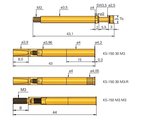 50A Current Needle HSS150 306 400A5002M High Current Test Probe 50 Amp Resistant (Current Needle)