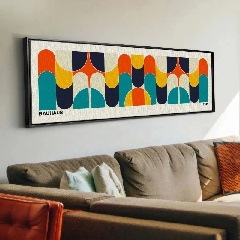 Ungerahmte bunte Bauhaus-Wanddekoration, abstraktes Bauhaus-Kunstposter, kein gerahmte Wanddekoration, Bauhaus-Wohnkultur, Leinwandkunstdrucke