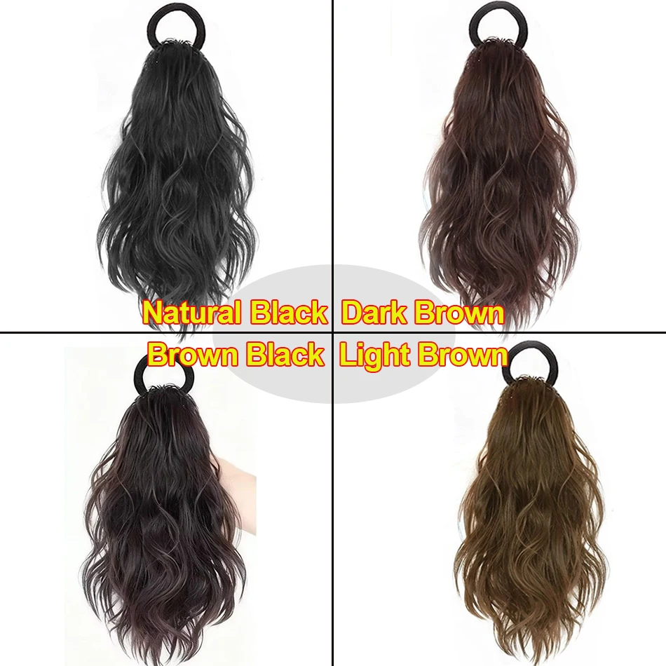 12Inch Curly Synthetic Ponytail Hair Extensions With Elastic Rubber Band Heat Resistant Fiber Ponytail Hairpiece For Daily Wear