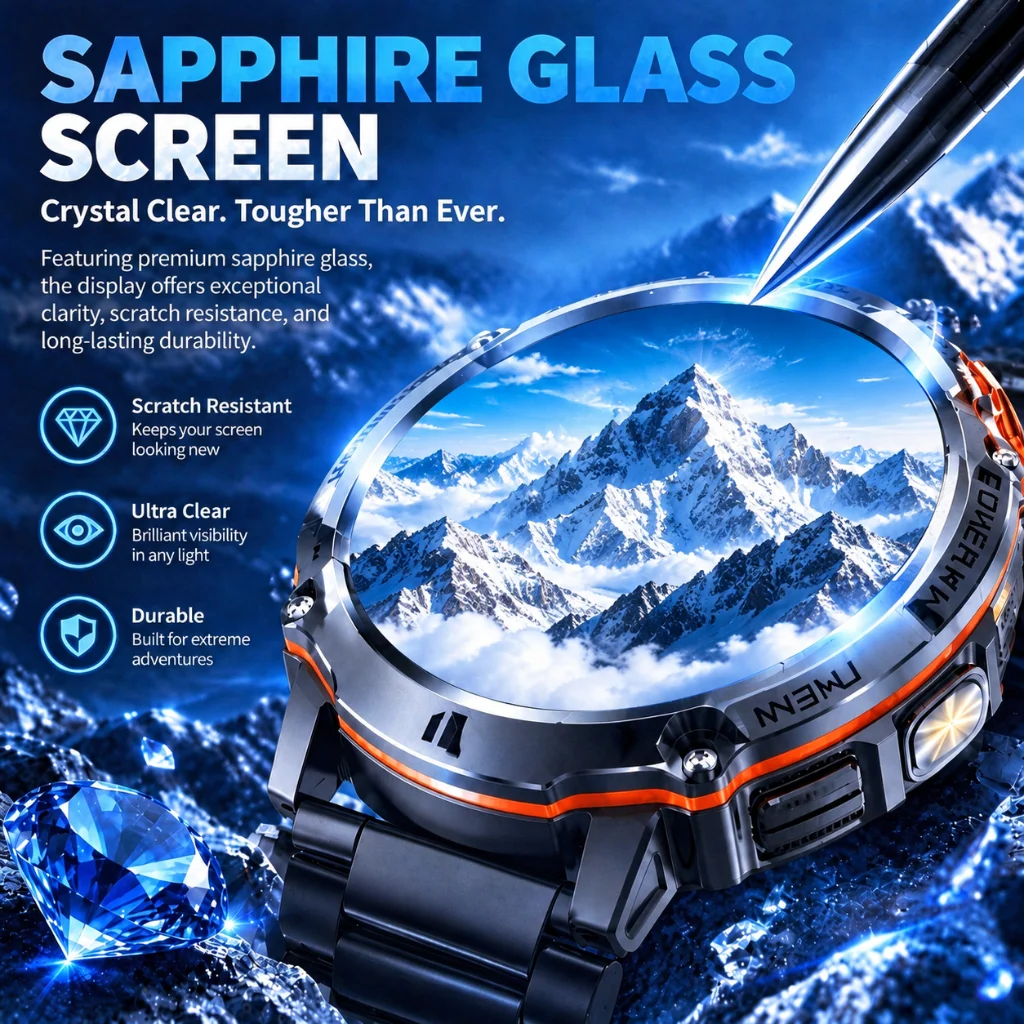 New T-RX6 Ultra Outdoor Sports Smart Watch GPS Compass  Barometer IP68 Waterproof Call Blood Oxygen Military Smartwatch For Men