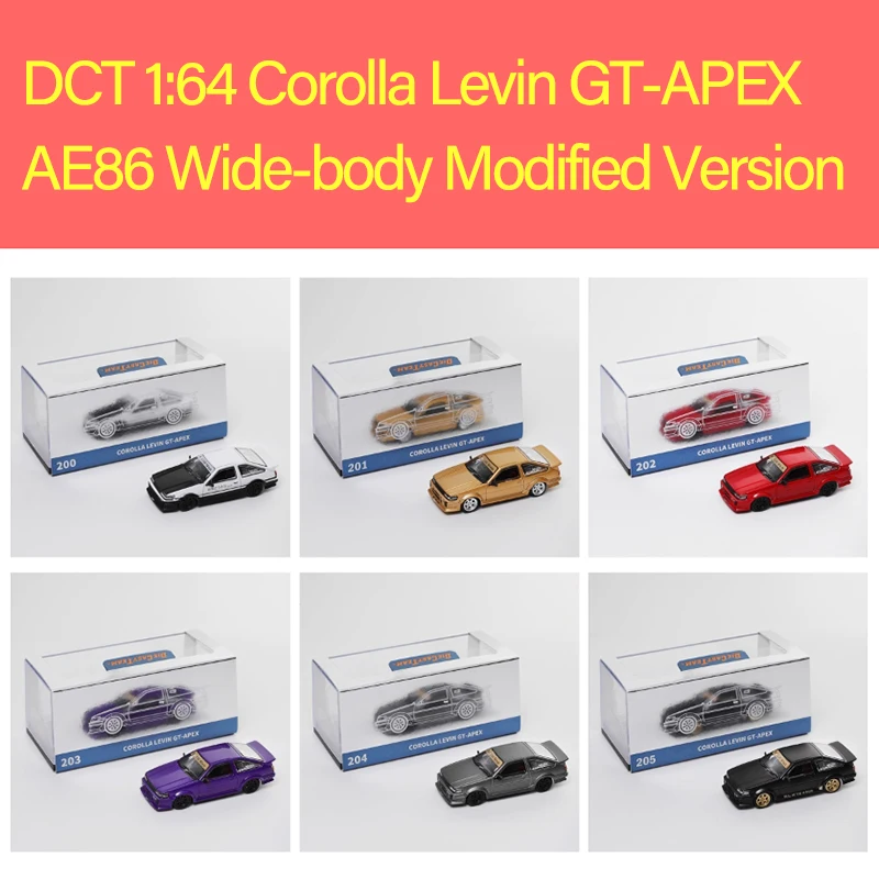 

DCT 1:64 Corolla Levin GT-APEX AE86 Wide-body Modified Version Alloy Car Model Classics Adult Souvenir Gift Static Display