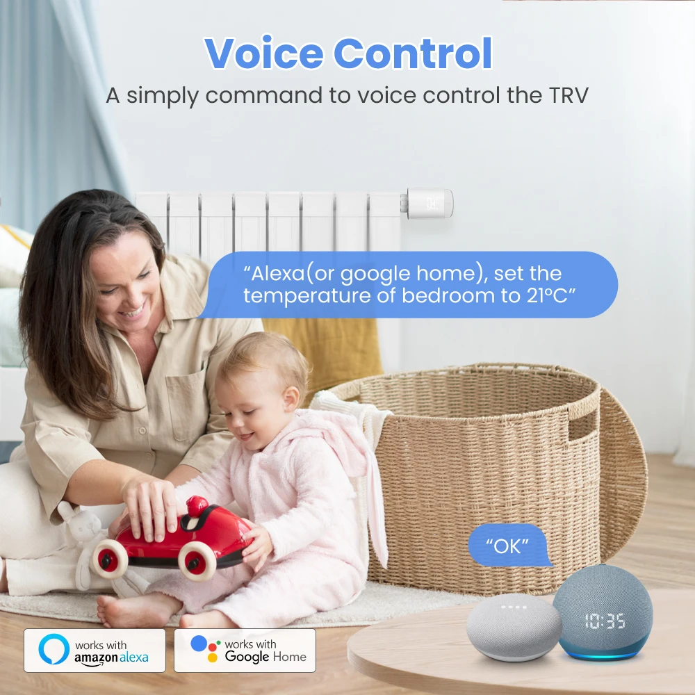 Imagem -03 - Miucda-zigbee 3.0 Válvula Termostática do Radiador App Programável Controlador de Temperatura Remoto Funciona com Alexa Google Home Trv