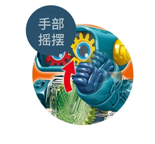Universal transparent gear robot electric children's puzzle light music boy and girl toy birthday gift