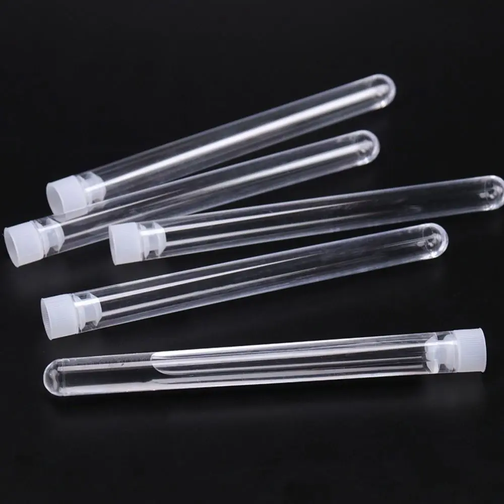 10PCS Powder Craft Plastic Bottle with Cap Translucent Test Tubes 15x150mm Pill Liquid Capsule Storage Vials Sample Container