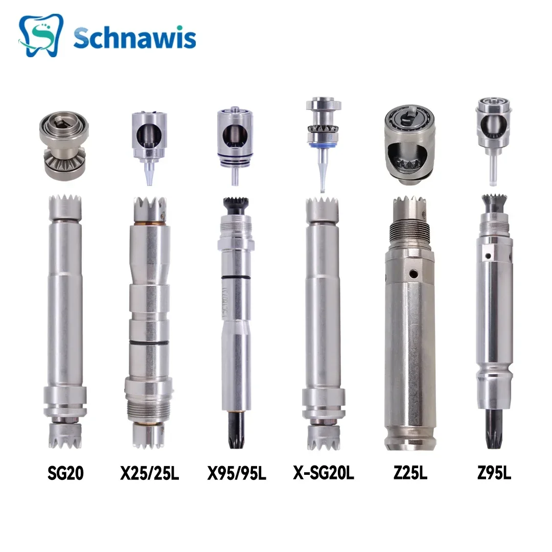 Dental Cartridge Middle gear Low Speed Handpiece 1:1/1:5/20:1 Optic Fibre Contra Angle Rotor Shaft fit X25L X95L SG20 X-DSG20L