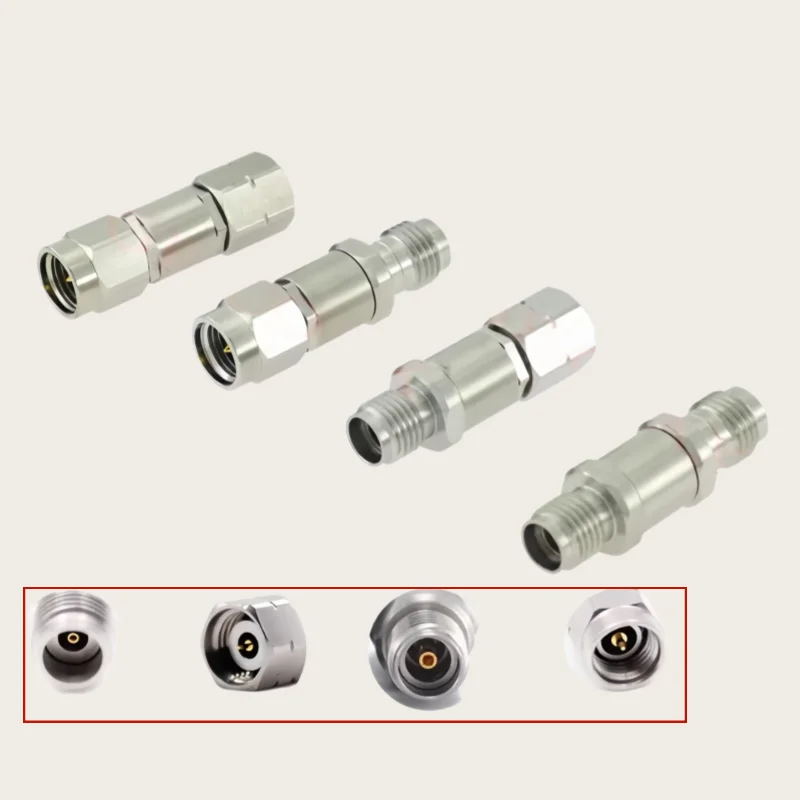 2.4MM Male to 3.5MM Male Female Millimeter Wave Stainless Steel 26.5G High Frequency Test Adapter