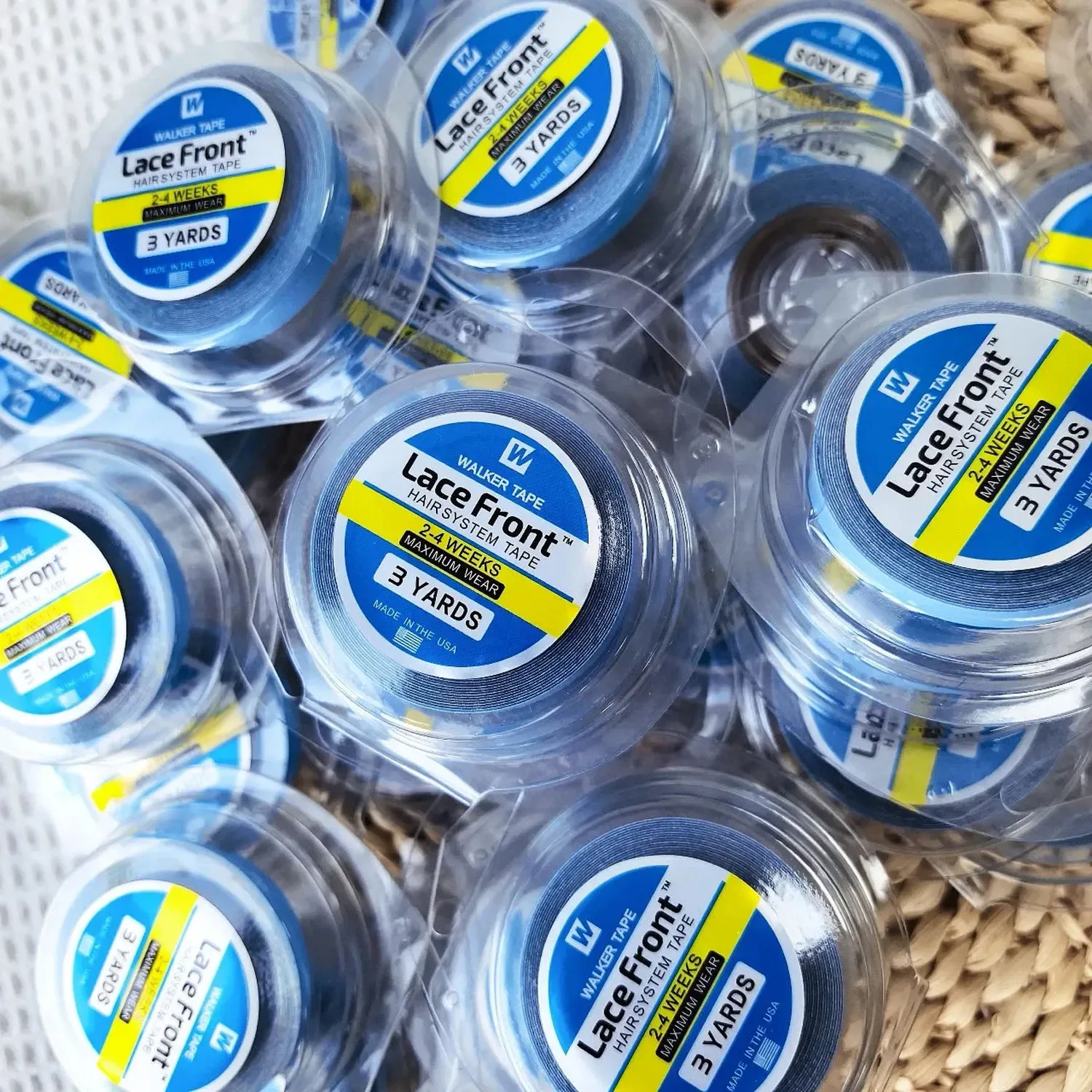 

1/5 шт. с коробкой, ширина 0,8/1,0/1,27 см, 3 ярда, синяя лента Ultra Hold, двухсторонняя лента, клейкая лента для парика, система волос, лента для парика