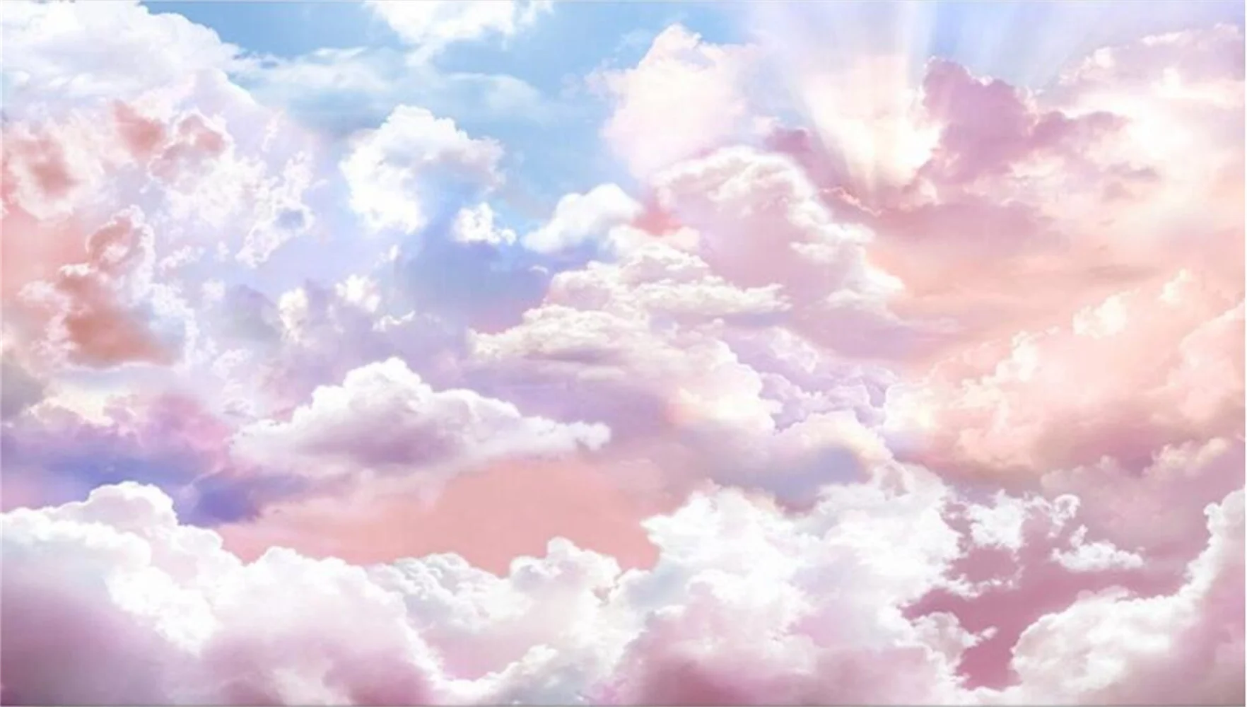 Pink 3D Wallpapers Princess Bedroom Children's Room Custom Mural Cloud Design Girl's Room Decor Environmental Wallcloth