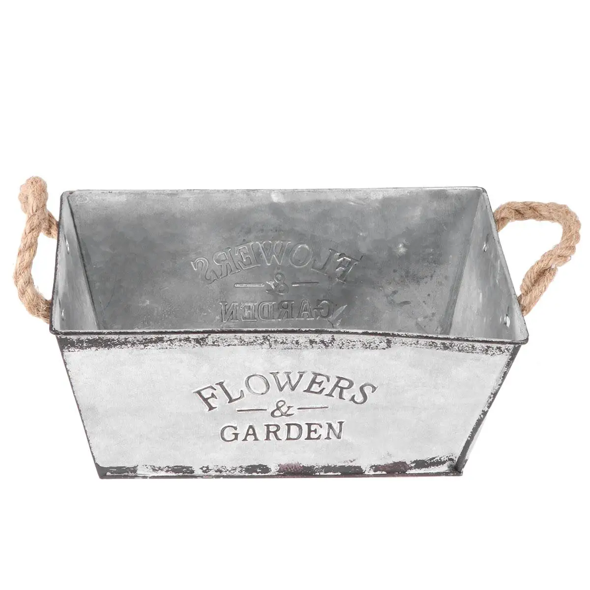 Iron Flower Bucket Handle Flower Bucket Bucket Flower Flower Holder Plant Bucket Simple Flower Bucket