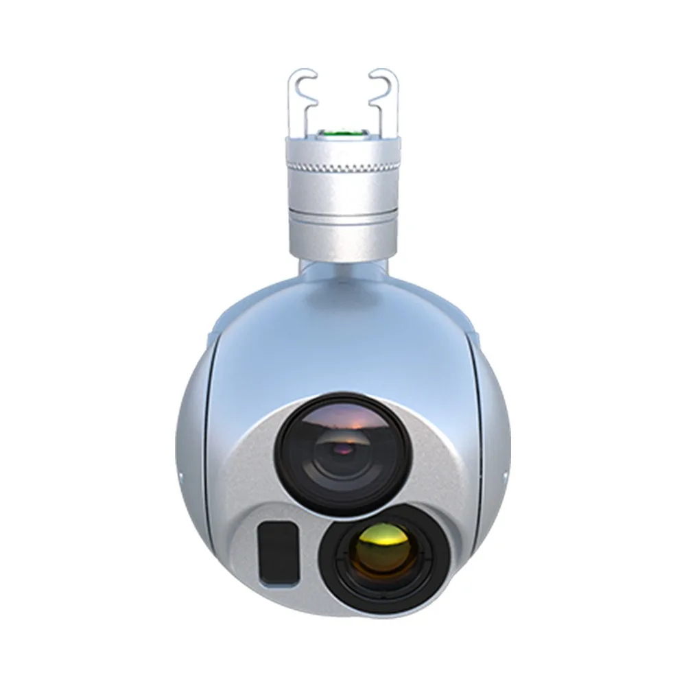 Cámara cardán de Triple Sensor YAHREE Q302 AI, rango láser térmico Visible, carcasa de Metal IP43 para carga útil