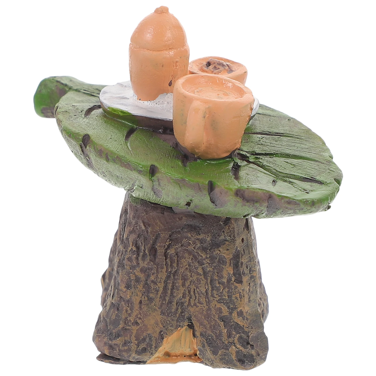 

Micro Landscape Tea Resin Fake Table Table Model Party Favors Pretend Toy Smooth Surface Party Favors Kids Play
