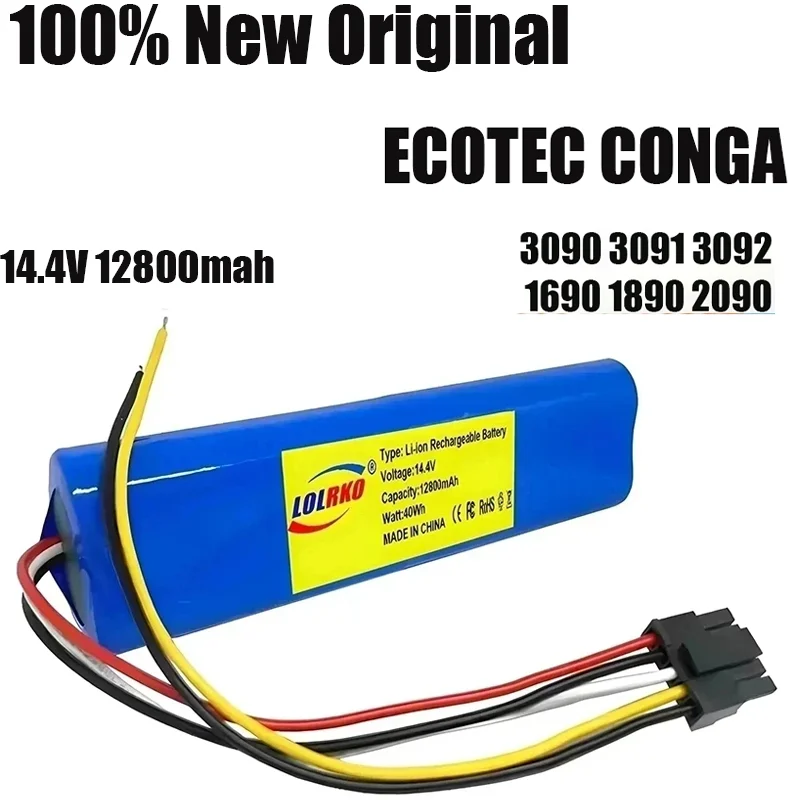 

14.4V 9800mAh Battery Pack 100% New for For CECOTEC CONGA 3090 3091 3092 1690 1890 2090 2290 Robot Vacuum Cleaner Accessories