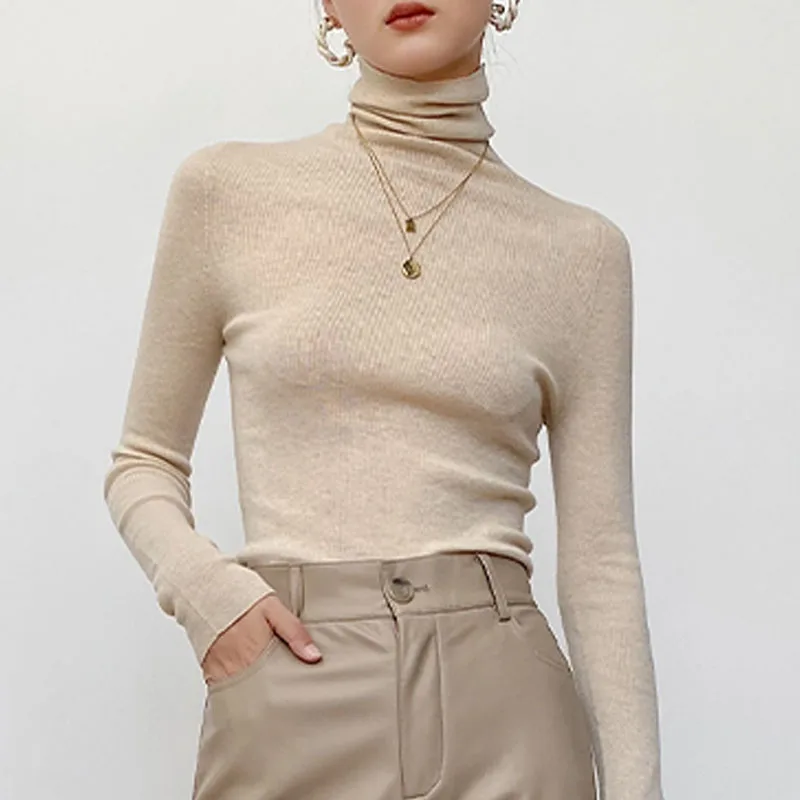 

Вязаный свитер, женские пуловеры, новая водолазка с длинным рукавом, черный вязаный свитер, пуловер, женские топы, свитера Sueter Feminino Q1009