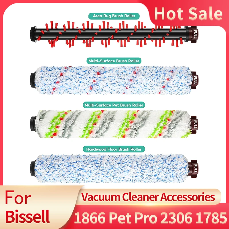 For Bissell CrossWave 1866 Pet Pro 2306 1785 Series Vacuum Cleaner Multi-Surface Pet Brush Roll Tangle-Free Roller Replacement