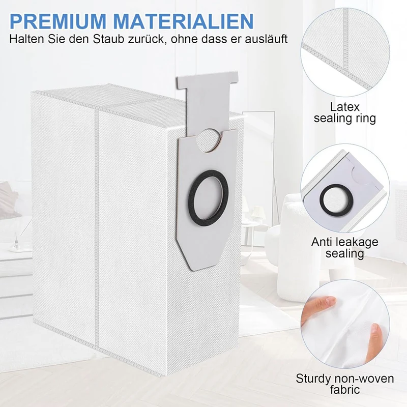 BAAG-bolsas de aspiradora para Robot aspirador Eureka J12 Ultra/Midea V12, juego de accesorios de bolsa de repuesto para bolsa de polvo