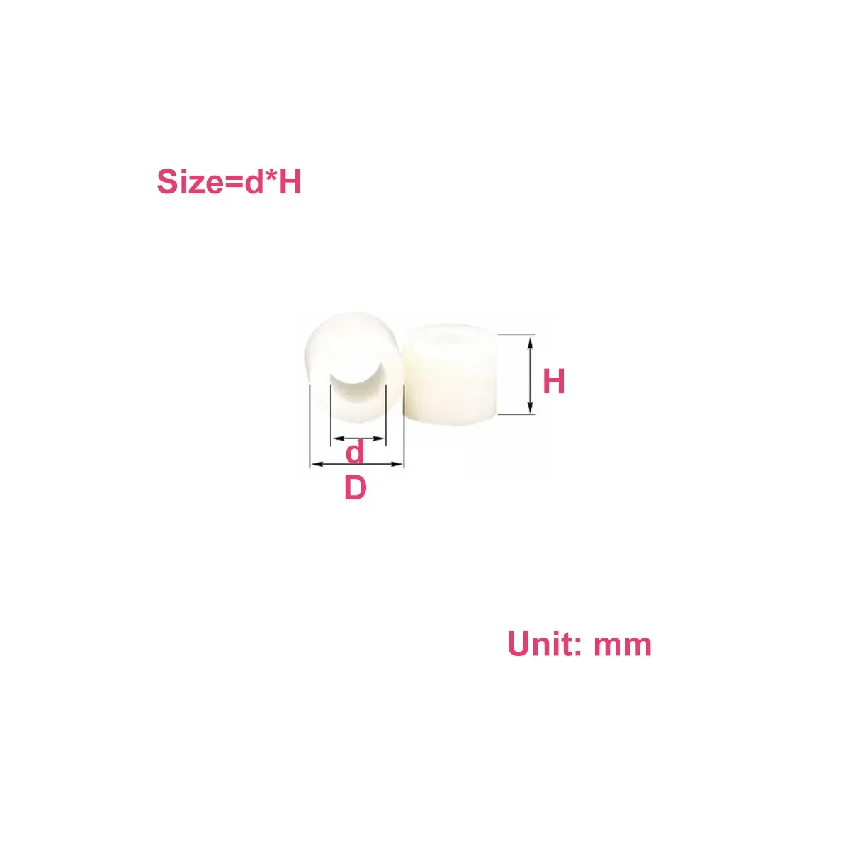 

ABS/Nylon Sleeve Isolation Column/Plastic Hollow Cylindrical Through-Hole Support Gasket